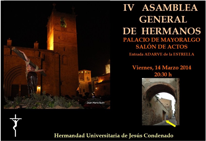 Cartel Asamblea General Hermanos 2014
